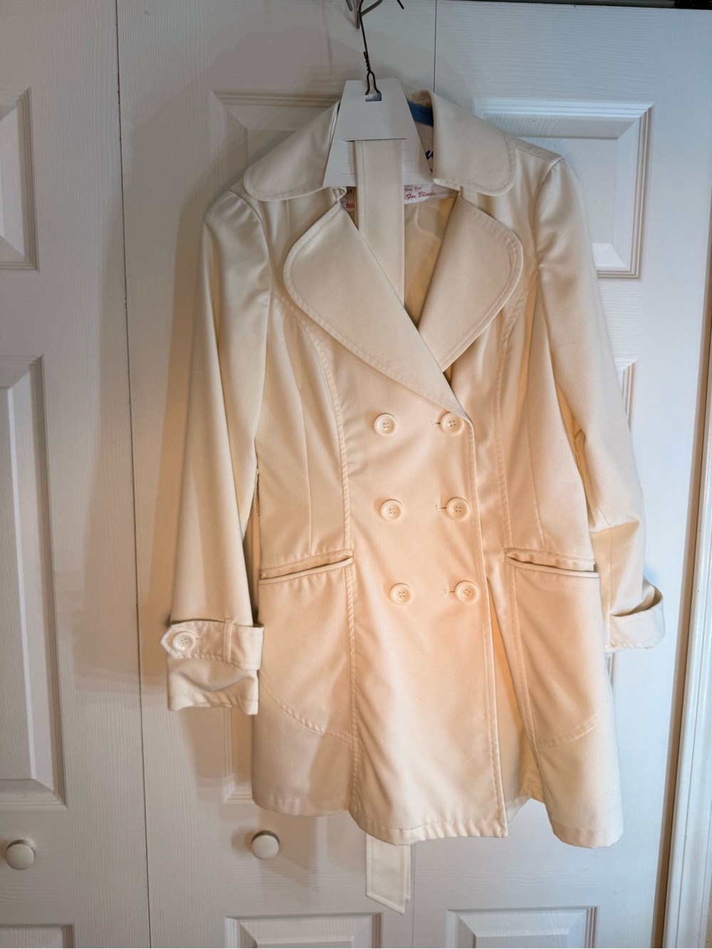 Forever 21 Cream Double-Breasted Trench Coat